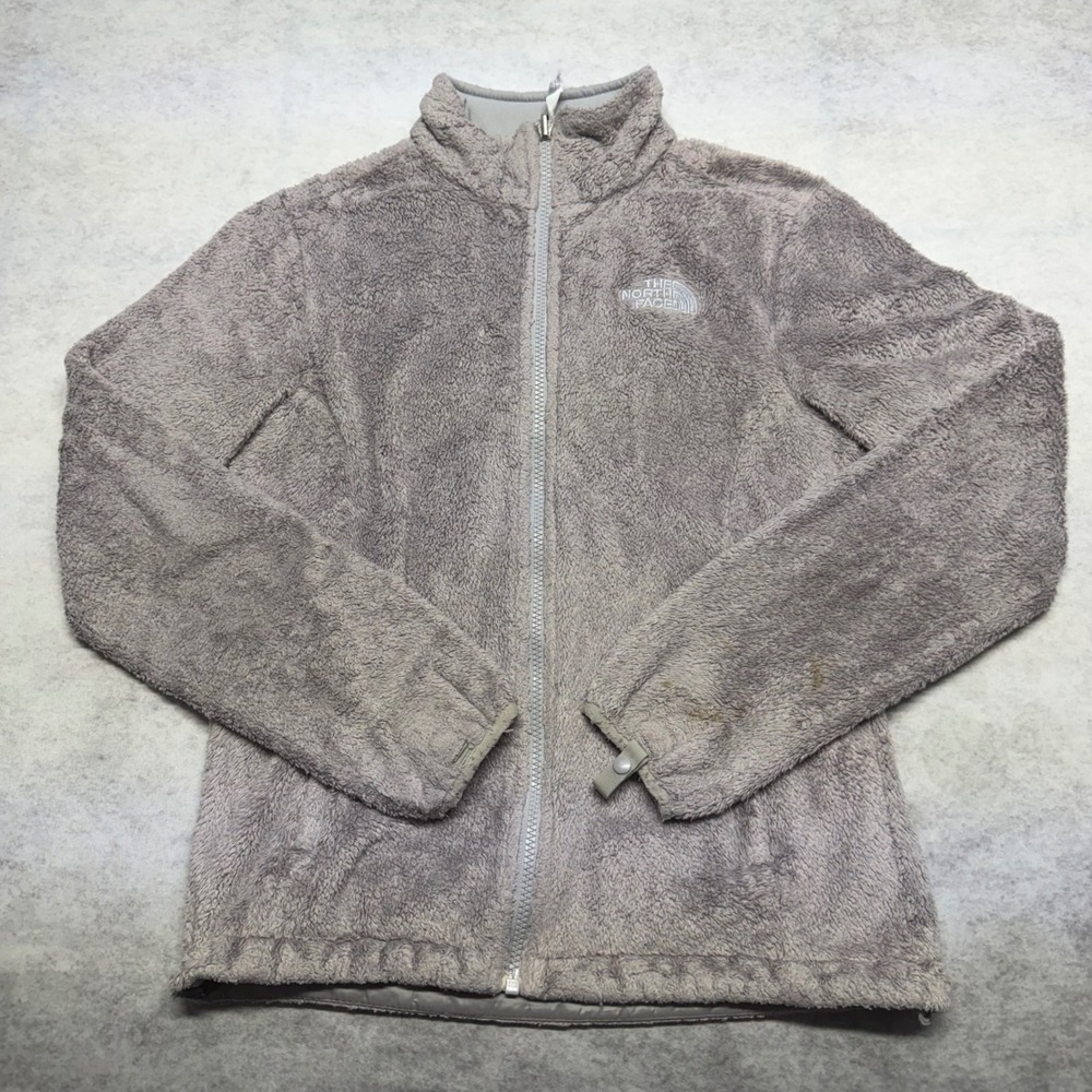 The North Face Osito Full Zip Fleece Jacket Womens XS Gray High Pile Soft Shell